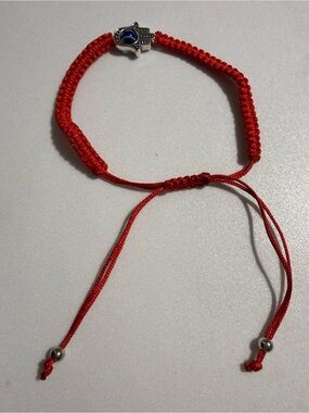 Red Hamsa Cord Bracelet - Women's Protective Charm